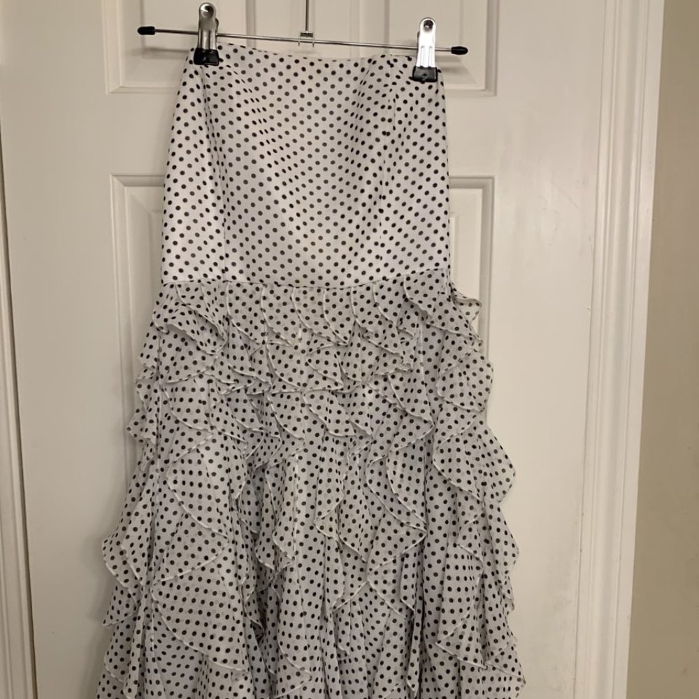 White House/Black Market strapless party dress